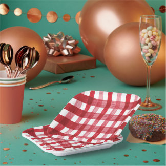 Pinch of Love Kitchen Red Party Paper Plate