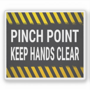 Pinch Point Keep Hands Clear Sign