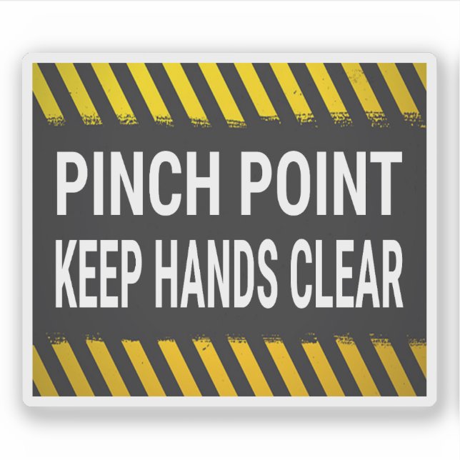 Pinch Point Keep Hands Clear Sign (Front)