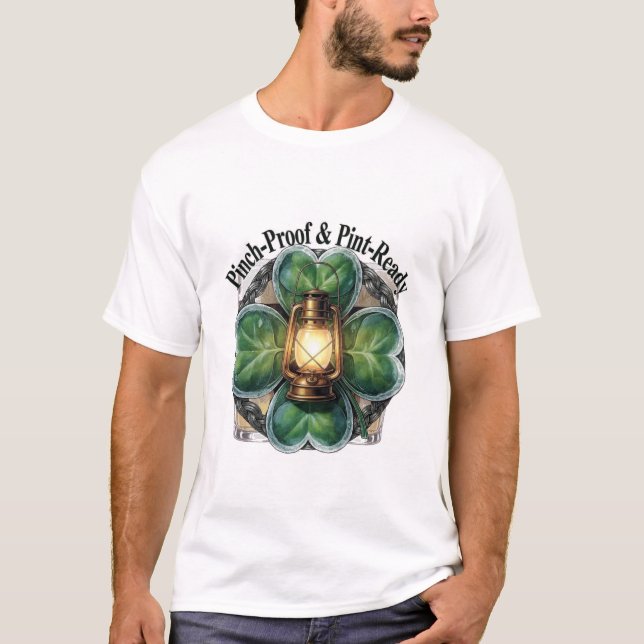 Pinch-Proof Lantern Clover T-Shirt | “Pinch-Proof' (Devant)