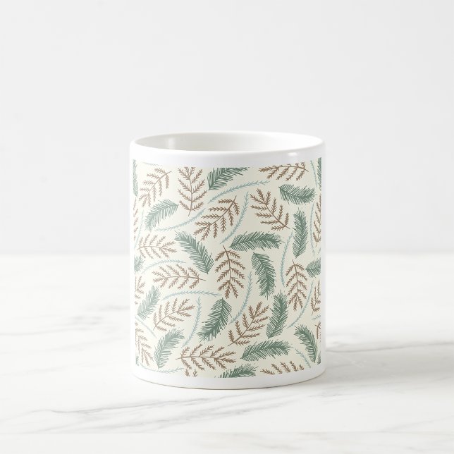 Pine and Cedar Evergreen Branches Pattern Coffee Mug (Creator Uploaded)