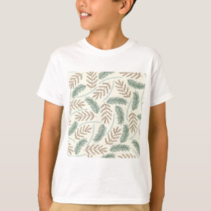 Pine and Cedar Evergreen Branches Pattern T-Shirt