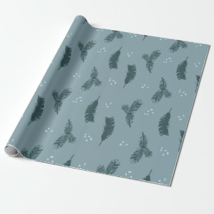 Pine and Feather Wrapping Paper