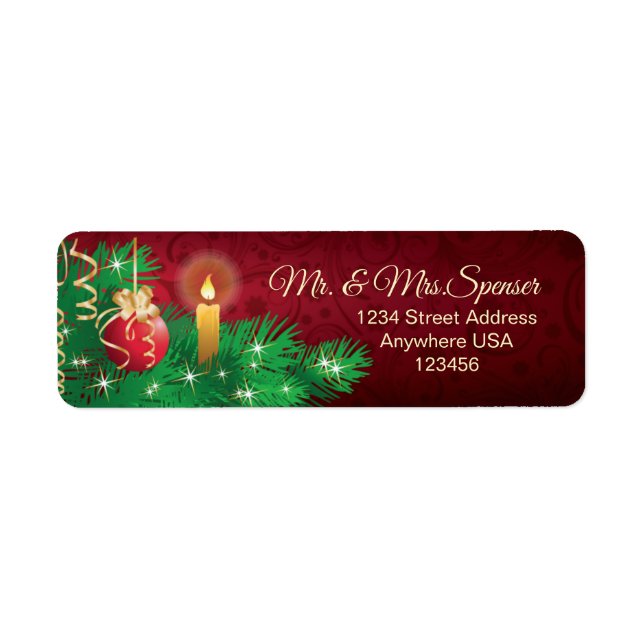 Pine aux bougies de Noël Bauble (Devant)