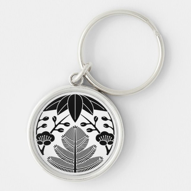 Pine,bamboo leaves,ume keychain (Front)