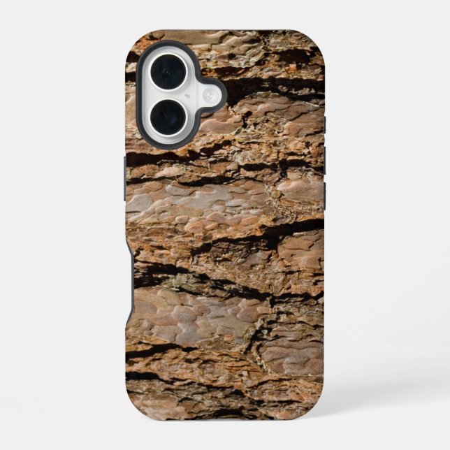 Pine Bark iPhone 16 Case (Back)