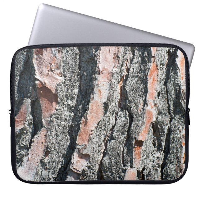 Pine bark pattern laptop sleeve (Front)