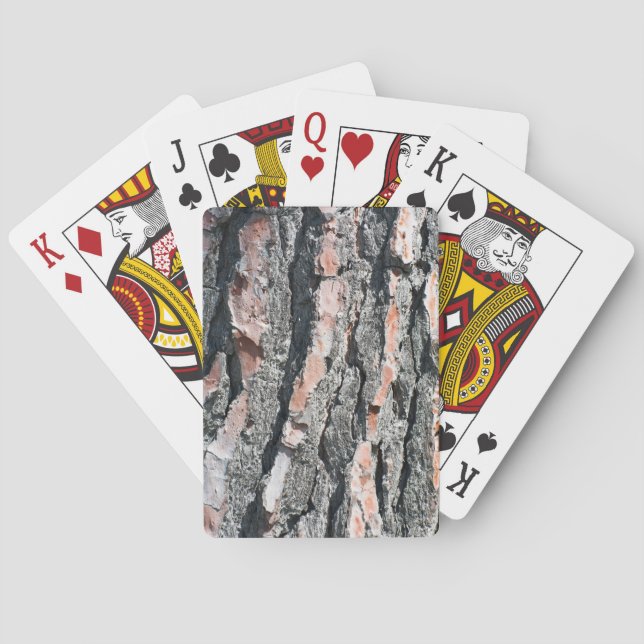 Pine bark pattern playing cards (Back)