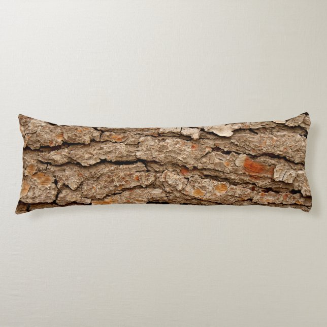 Pine Bark Texture Body Pillow (Front)