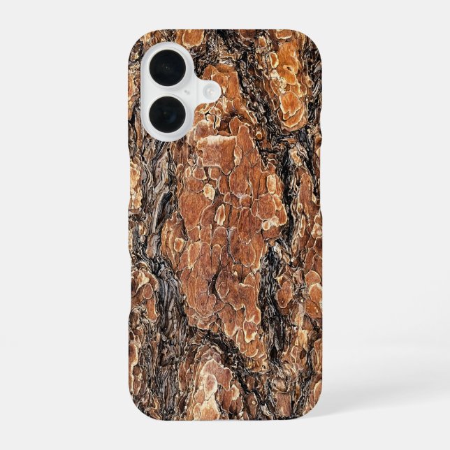 Pine Bark Texture  iPhone 16 Case (Back)