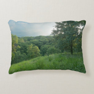 Pine Bend Bluff Overlooking Valley Woodlands Accent Pillow