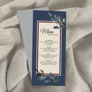 Pine Blue Winter Wedding Menu