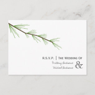 Pine Bough Wedding R.S.V.P. RSVP Card