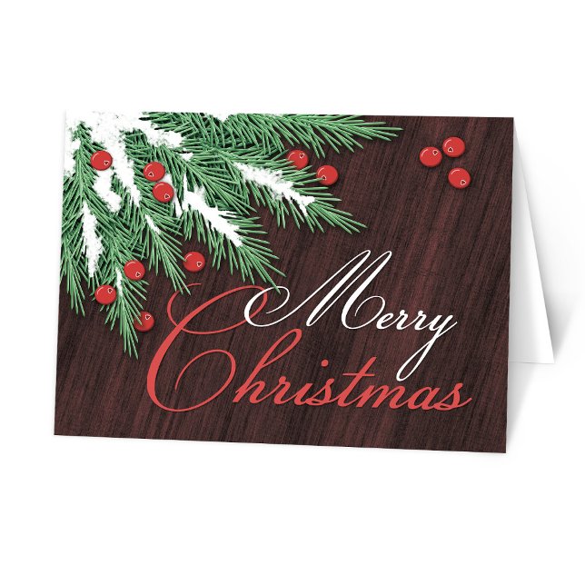 Pine Boughs and Cranberries Christmas Cards (Pine Boughs and Cranberries Christmas Cards at Starzraven on Zazzle.)