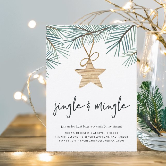 Pine Boughs | Invitation Fête de Vacances (Créateur téléchargé)