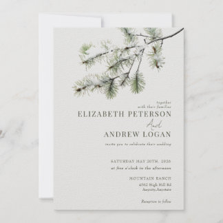 Pine Branch | Winter Forest Wedding Invitation