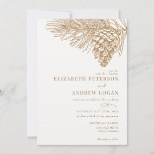 Pine Branch   Winter Forest Wedding Invitation