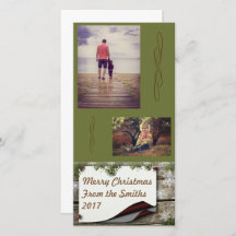 Pine Branches Green Background Christmas