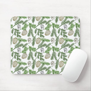 Pine Branches Mouse Pad