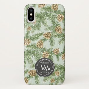 Pine Branches & Pine Cones Watercolor Pattern Case-Mate iPhone Case