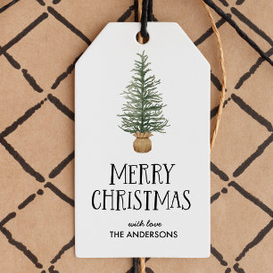 Pine Christmas Tree Gift Tags