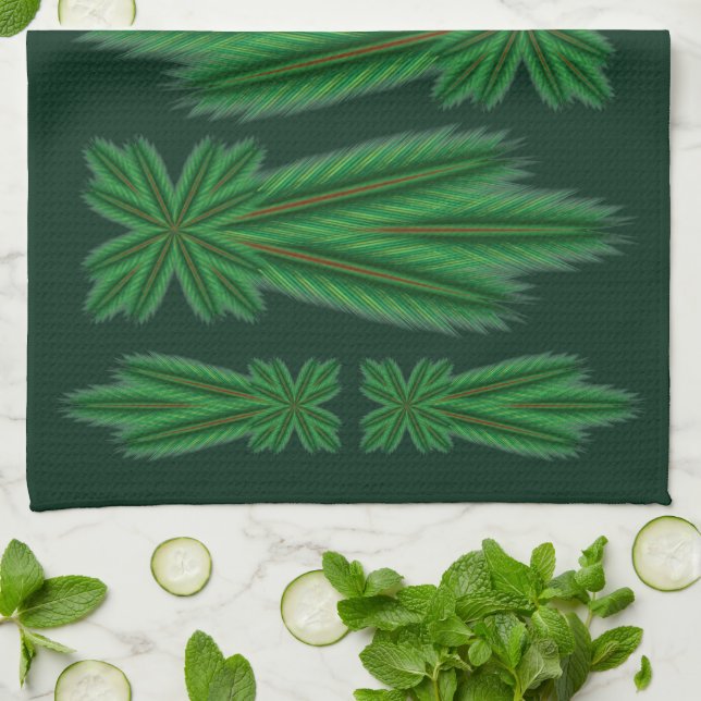 Pine Comet Forest Kitchen Towel (Folded)