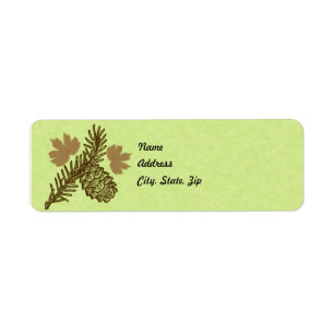 Pine Cone Address Label Template