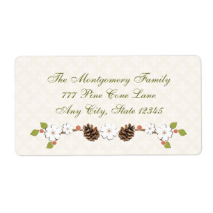 Pine Cone and Flower Laurel and Berries