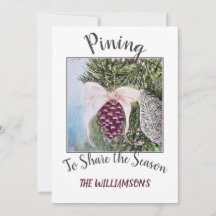 Pine Cone and Ribbon with photo