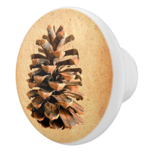 Pine Cone Ceramic Knob