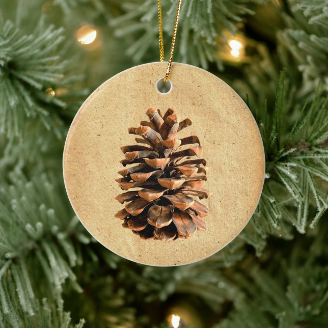 Pine Cone Ceramic Ornament (Tree)