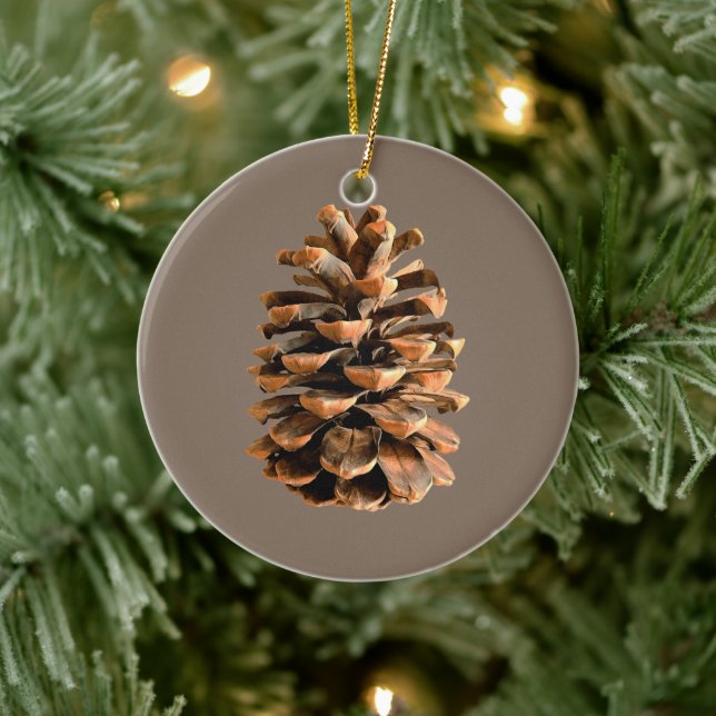 Pine Cone Ceramic Ornament (Tree)