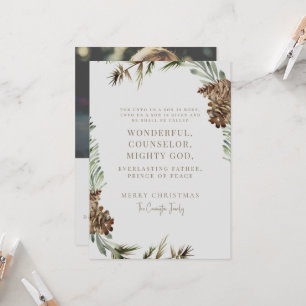 Pine Cone Christmas Scripture Christian Photo 