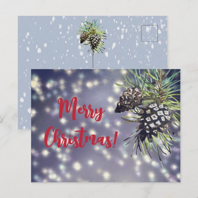 Pine cone cristmas card (Front/Back)