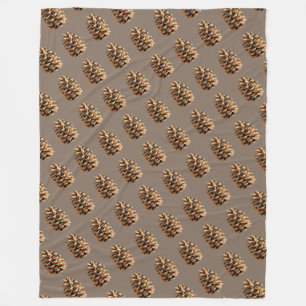 Pine Cone Fleece Blanket