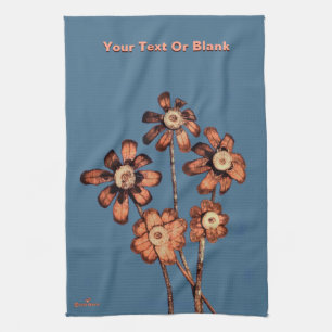 Pine Cone Flowers Kitchen Towel