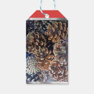 Pine cone gift tag