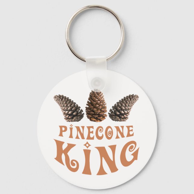 Pine cone king keychain (Front)