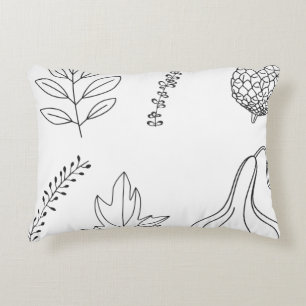 Pine cone leaf branch squash accent pillow