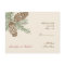 Pine Cone Nature on Cream Wedding RSVP Postcard