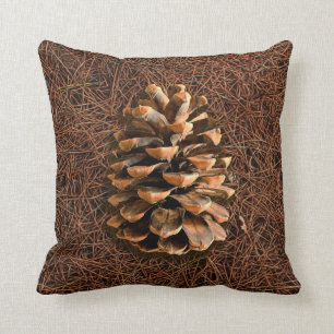 Pine Cone On Fallen Needles Throw Pillow