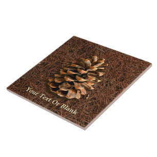 Pine Cone On Fallen Needles Tile