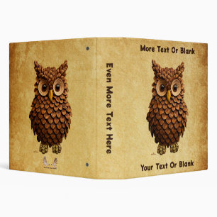 Pine Cone Owl Binder