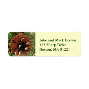 Pine Cone Return Address Label