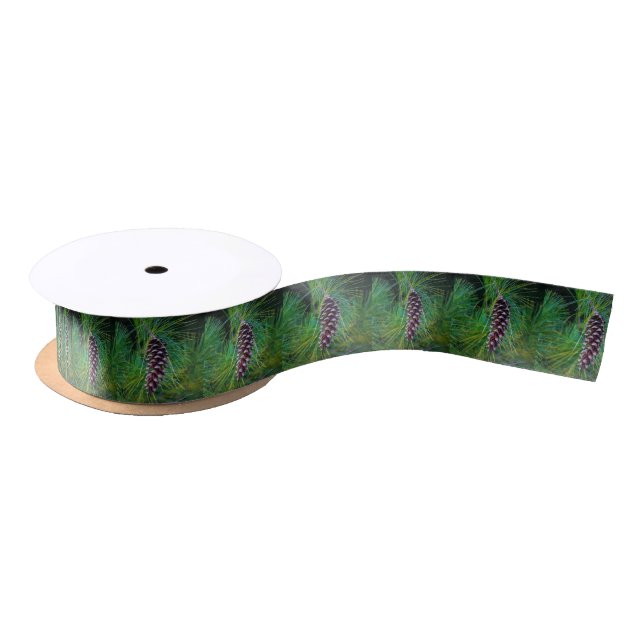 Pine Cone  Satin Ribbon (Spool)