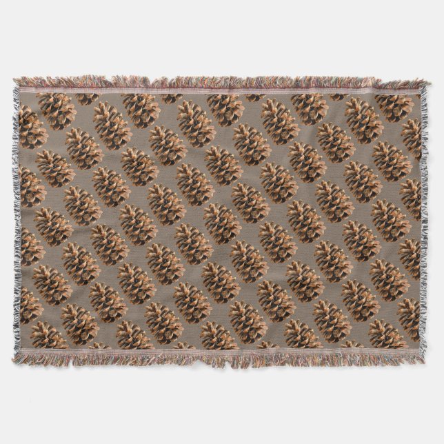 Pine Cone Throw Blanket (Front)