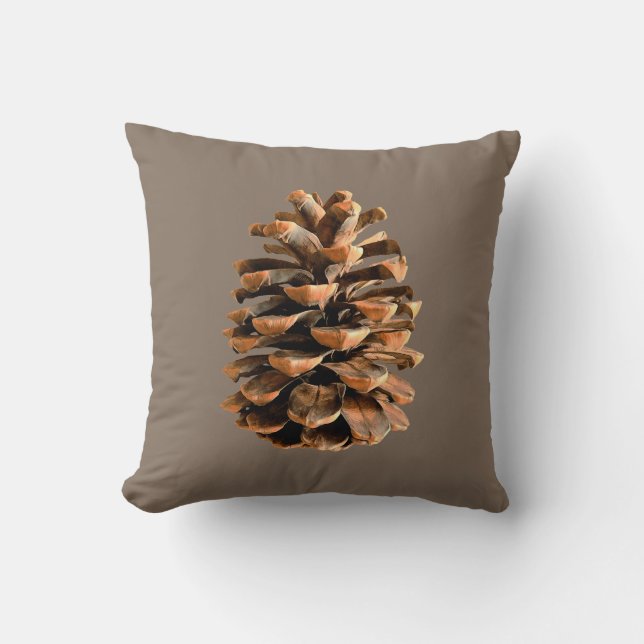 Pine Cone Throw Pillow (Front)