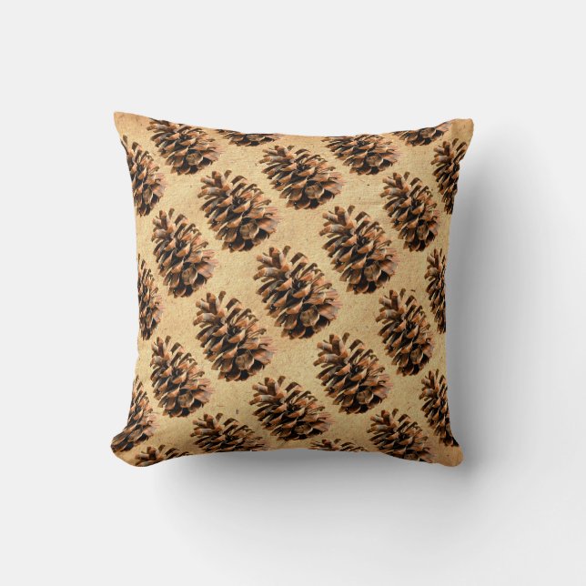Pine Cone Throw Pillow (Front)
