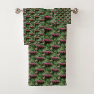 Pine Cones And Pine Needles Nature Pattern Bath Towel Set