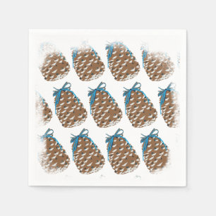 Pine Cones Holiday Decor Napkin